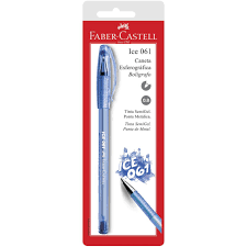 CANETA FABER CASTELL ICE 061 BLISTER SM/ICE AZUL