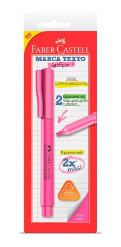 MARCA TEXTO FABER CASTELL BLISTER ROSA FLUORESCENTE SM/MTRSZF