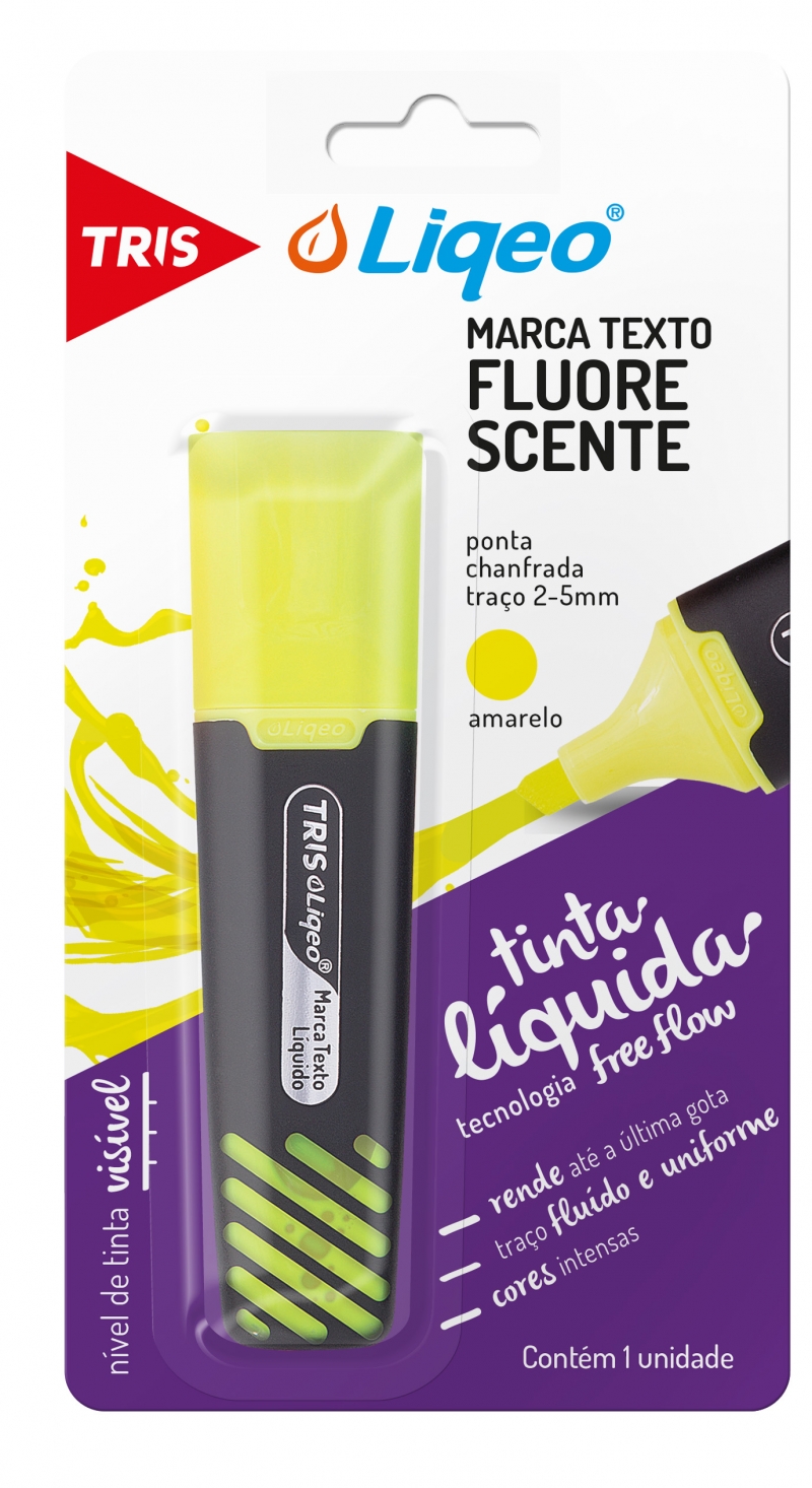 MARCA TEXTO TRIS LIQEO FLAT BLISTER AMARELO 685946