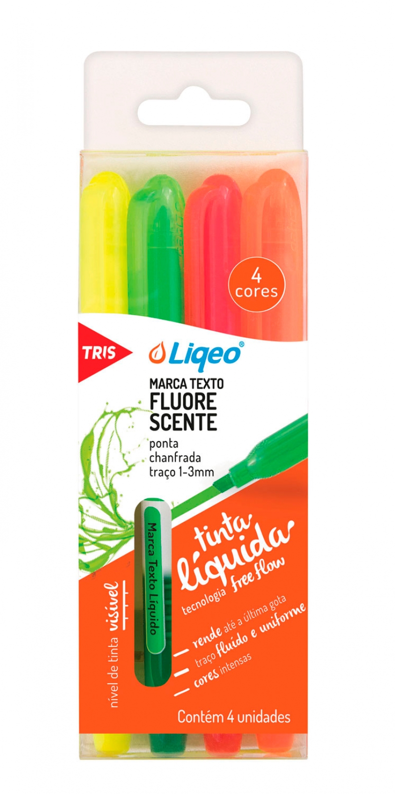 MARCA TEXTO TRIS LIQEO C/4 SORTIDO 685861