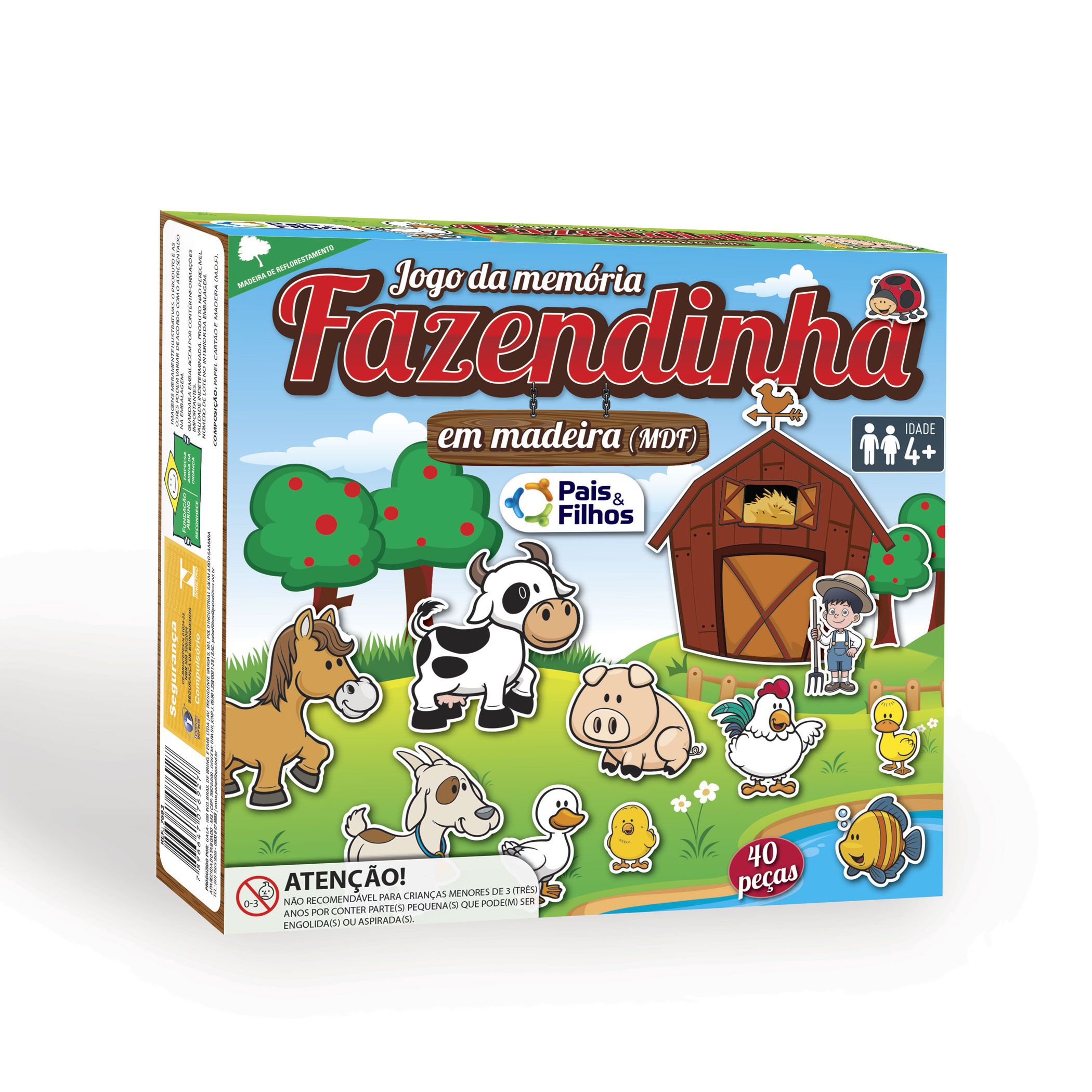 JOGO DA MEMORIA PAIS E FILHOS FAZENDINHA 7692