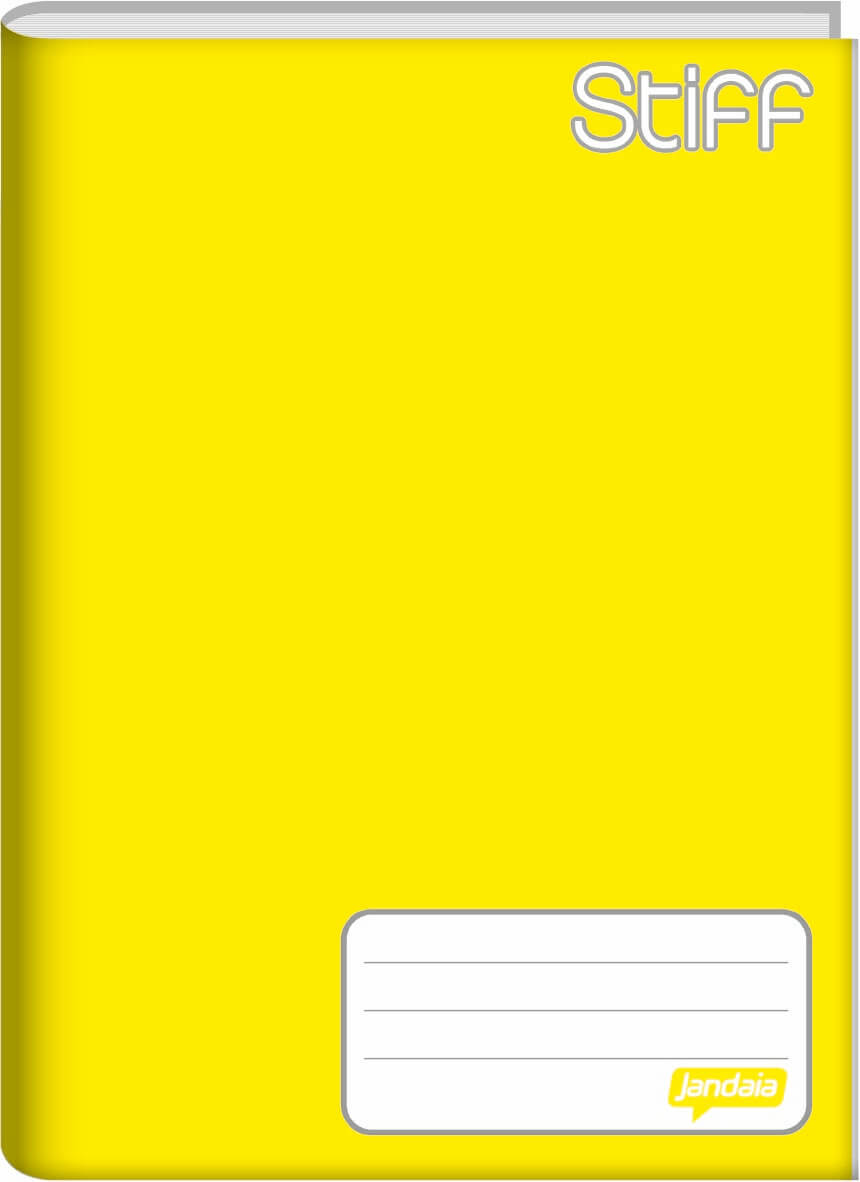 CADERNO JANDAIA 1/4 48F BROCHURA STIFF AMARELO 49-11