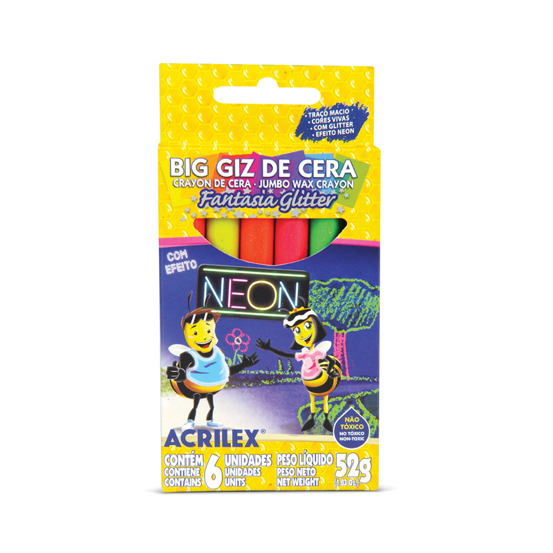 BIG GIZ DE CERA ACRILEX NEON C/6 9806