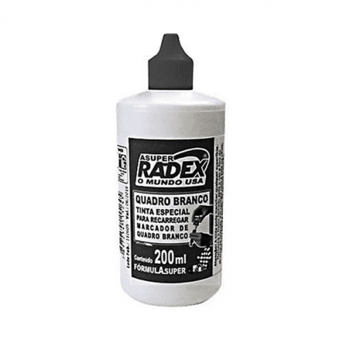 TINTA REABASTECEDOR RADEX 200ML QUADRO BRANCO PRETO