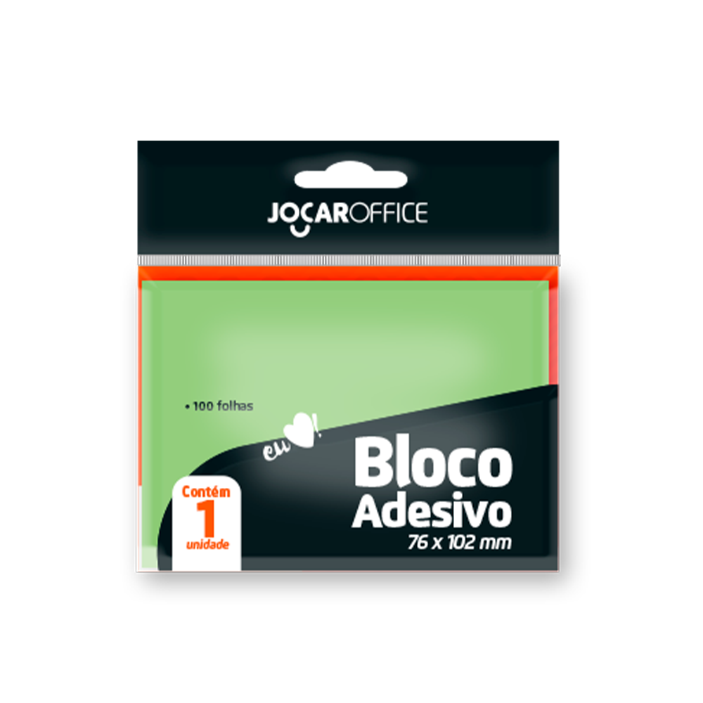 BLOCO JOCAR 76X102 ADESIVO AMARELO 91113