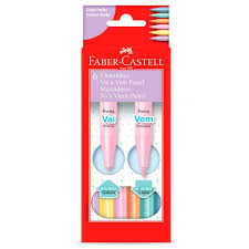 CANETINHA FABER CASTELL HIDROCOR PASTEL C/6 VAI E VEM