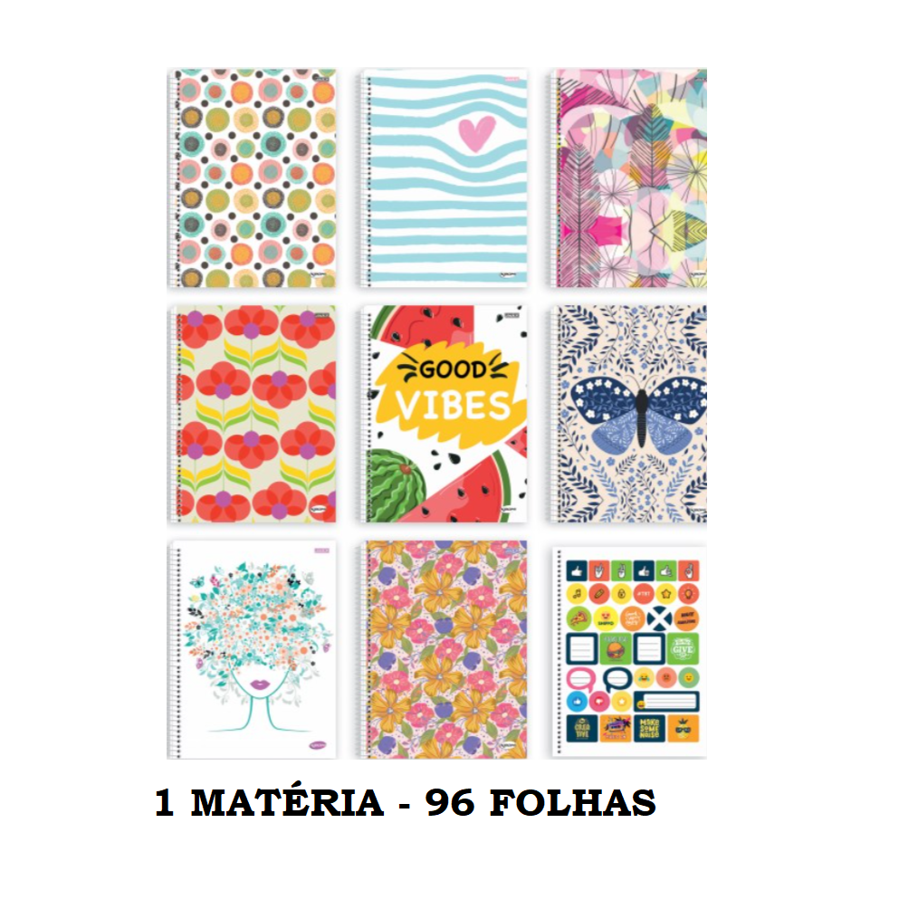 CADERNOS SAO DOMIN 1.1 96F KBOM FEM 10156 (CAPAS SORTIDAS)