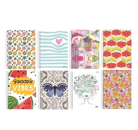 CADERNO SAO DOMIN 10.1 200F KBOM FEMININO SORTIDOS