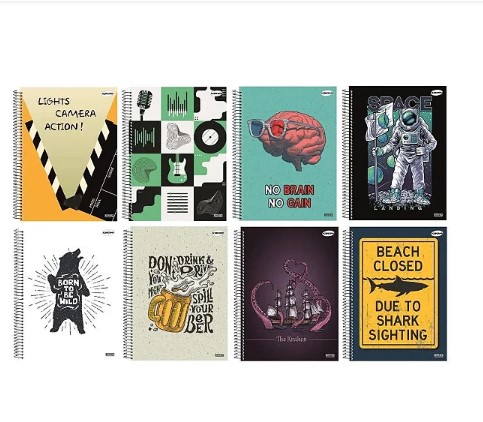 CADERNO SAO DOMIN 15.1 300F KBOM MASCULINO (CAPAS SORTIDAS)