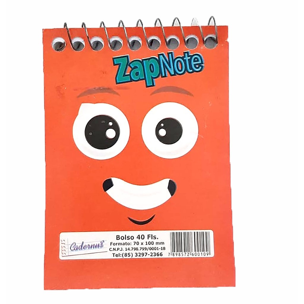 CADERNETA  CADERNUS ZAP NOT