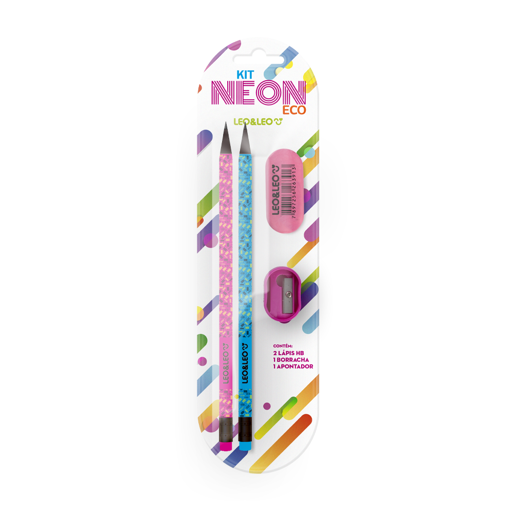 KIT LEO&LEO ESCOLAR NEON ECO C/4 72150