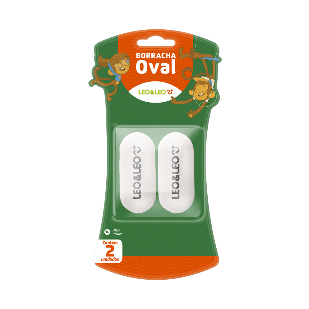 BORRACHA LEO&LEO OVAL BRANCA BLISTER C/2 4748