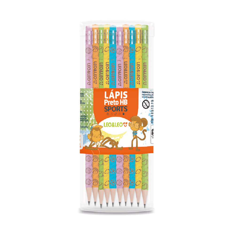 LAPIS LEO&LEO SPORTS HB REDONDO C/BORRACHA 4134