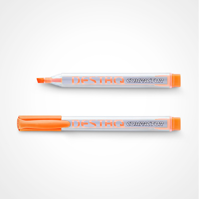 MARCA TEXTO COMPACTOR DESTAQ LARANJA