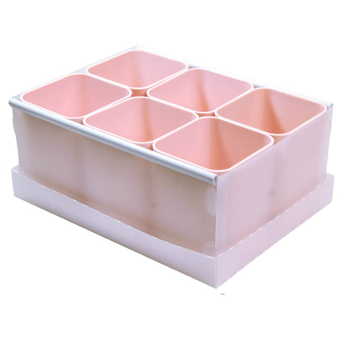 CAIXA DELLO ORGANIZADORA OBJETO ROSA C 2193.W