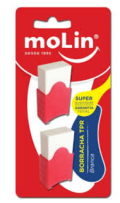 BORRACHA MOLIN TPR BRANCA BLISTER COM 02