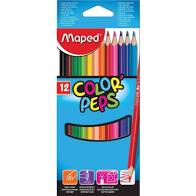 LAPIS DE COR MAPED COLOR PEPS C/12 + 3 LAPIS GRAFITE 
