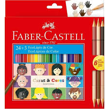 LAPIS DE COR FABER CASTELL C/24+3 CARAS E CORES