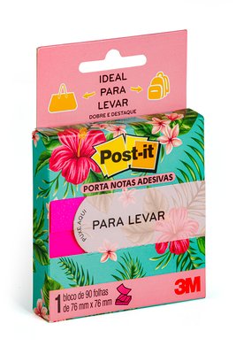 POST-IT 3M 76X76M P/LEVAR 90FLS ROSA
