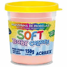 MASSA DE MODELAR SOFT POTE 150G 7315 812 SALMAO BEBE