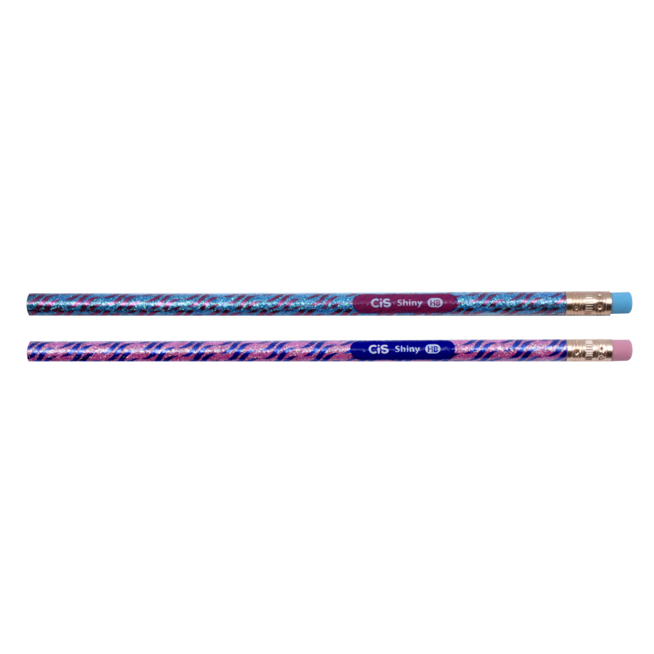 LAPIS CIS PRETO SHINY GLITTER C/BORRACHA 
