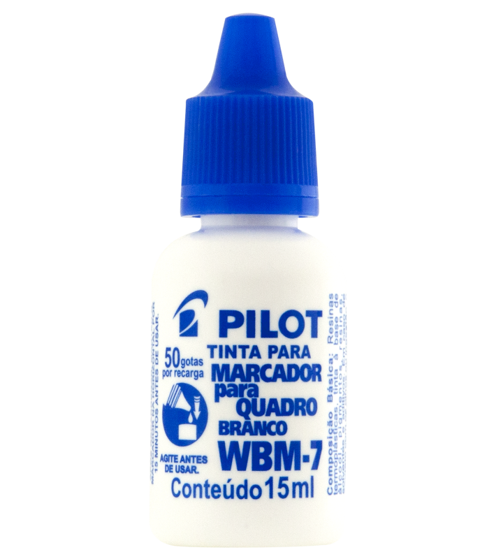 REABASTECEDOR P/MARCADOR QUADRO BRANCO PILOT 15ML AZUL 