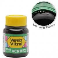 VERNIZ ACRILEX VITRAL 37ML 8140 546 VERDE PINHEIRO