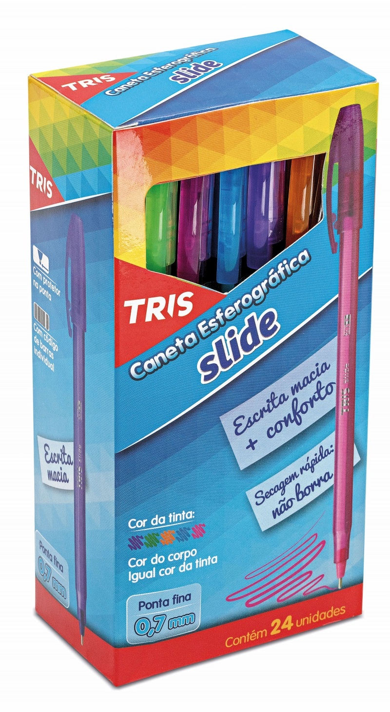 CANETA TRIS SLIDE 0.7 FSH SORTIDO 687551