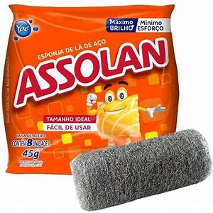 ESPONJA DE ACO ASSOLAN C/8
