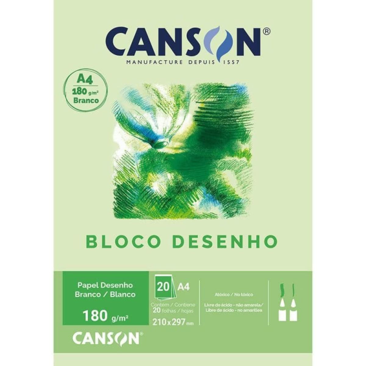 BLOCO CANSON DESEN BR 20FL A4 180G 7164