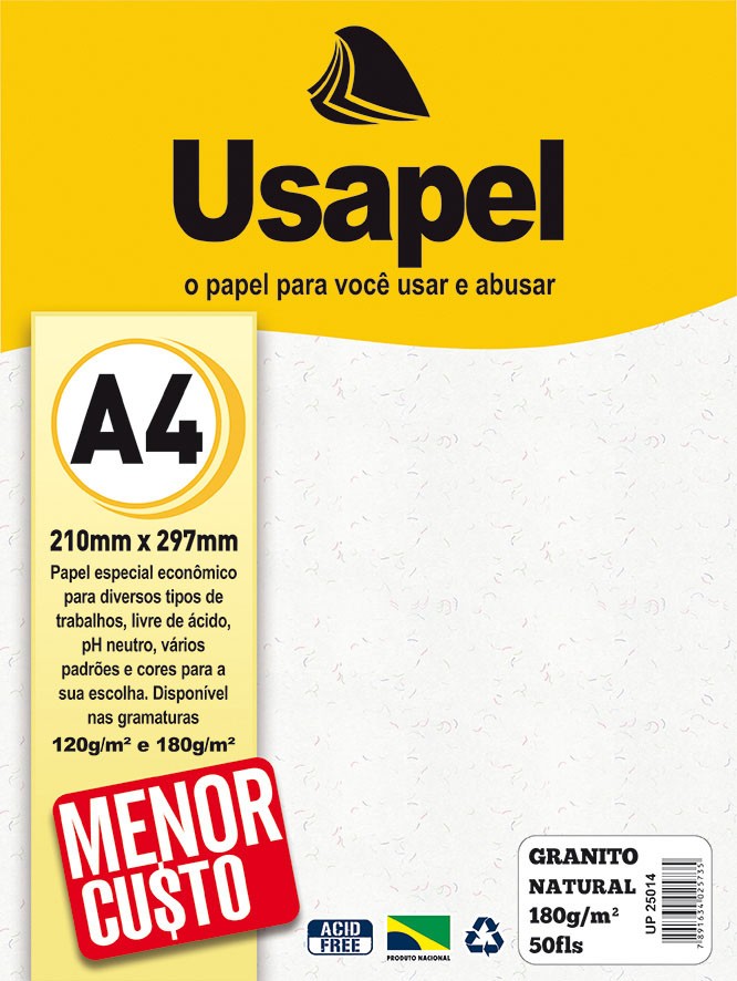 PAPEL USAPEL GRANITO 180G 50F NAT 25014