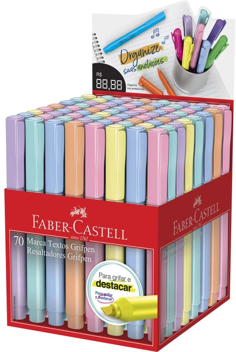 MARCA TEXTO FABER CASTELL GRIFPEN PASTEL C/70 MT/70TPZ