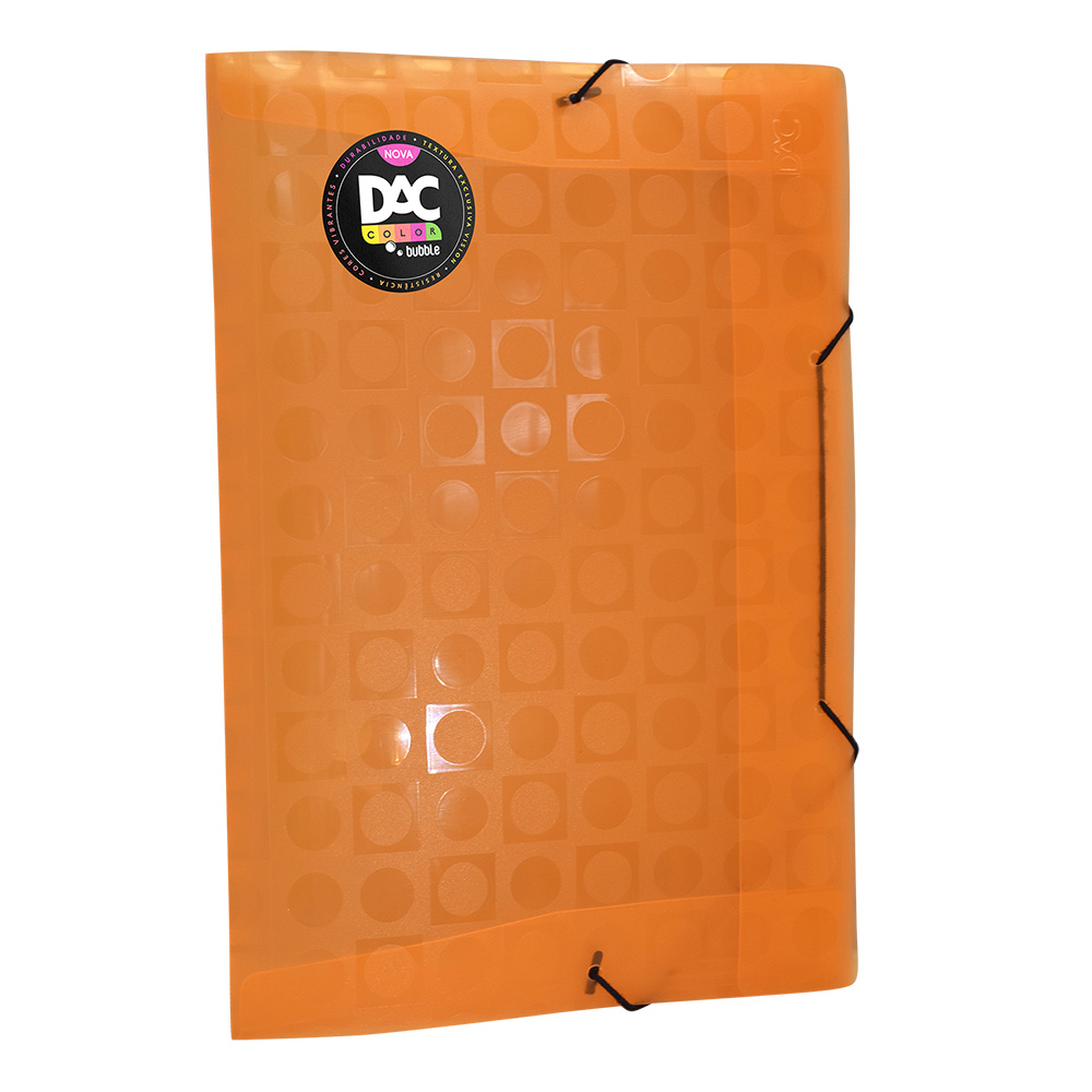 PASTA DAC POLIPROPILENO OFICIO BUBBLE 901PP-LARANJA