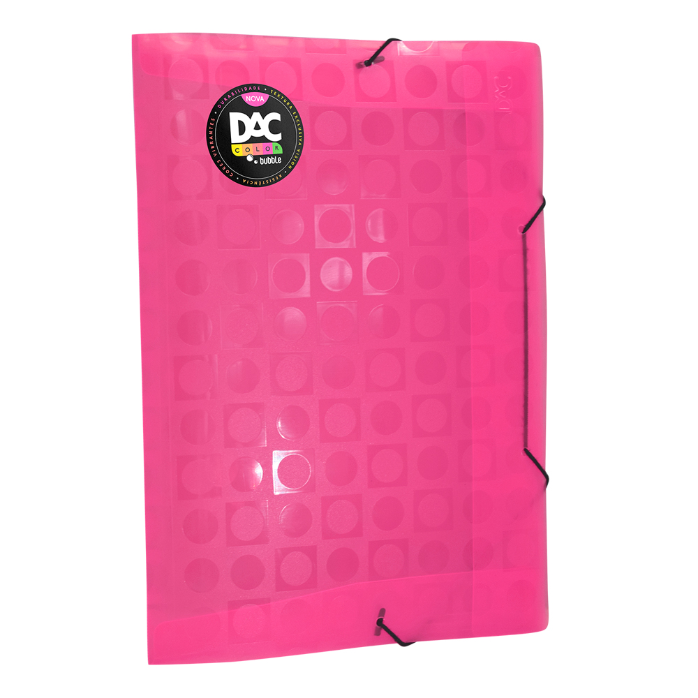 PASTA DAC POLIPROPILENO OFICIO BUBBLE 901PP-ROSA