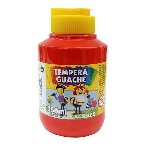 TEMPERA GUACHE 250G ACRILEX 2023 507 VERMELHO FOGO
