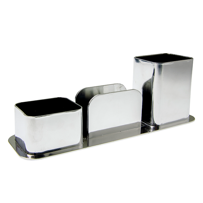 PORTA CANETAS DELLO TRIPLO PRATA 3031.O