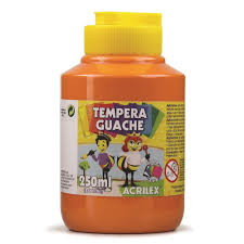 TEMPERA GUACHE 250G ACRILEX 2023 517 LARANJA