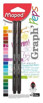 CANETA MAPED FIN GRAPH PEPS PRETA BLISTER C/2 749141