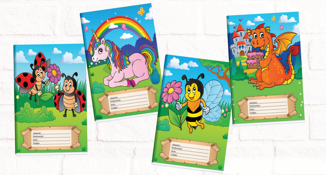 CADERNO CADERNUS 1/4 48FL BROCHURA GRAMPEADO