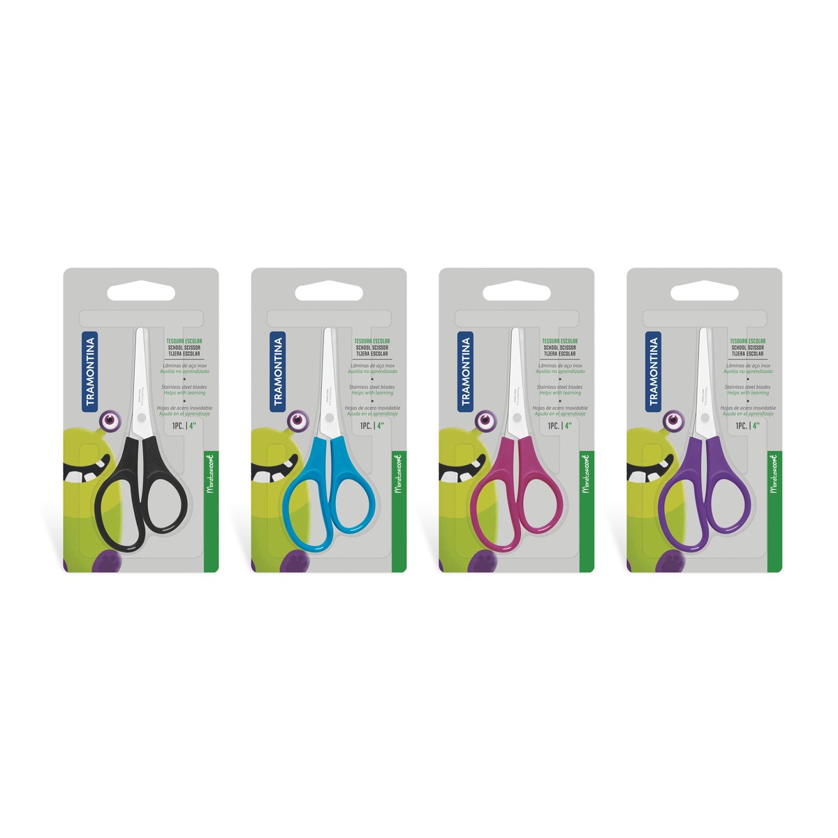 TESOURA TRAMONTINA BLISTER COLOR 25900/144