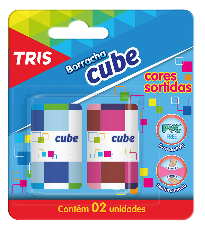 BORRACHA TRIS CUBE BLISTER C/2 690759