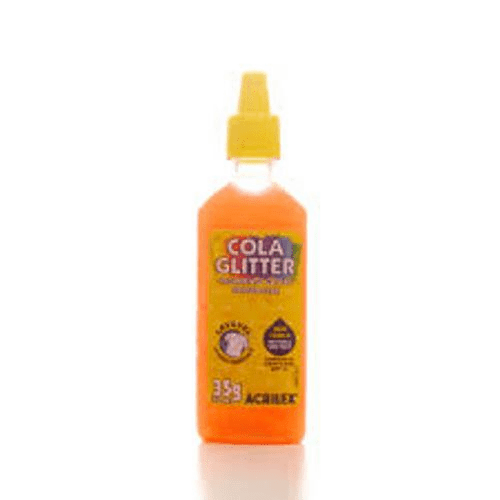 COLA GLITER ACRILEX 35G 2912 105 LARANJA