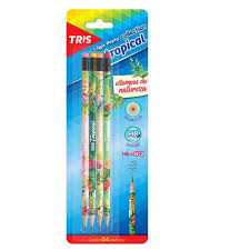 LAPIS TRIS COLLECTION TROPICAL BLISTER C/4 603452