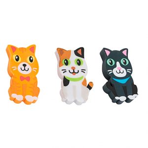 BORRACHA MOLIN BLISTER C/3 ANIMAL CATS 22832