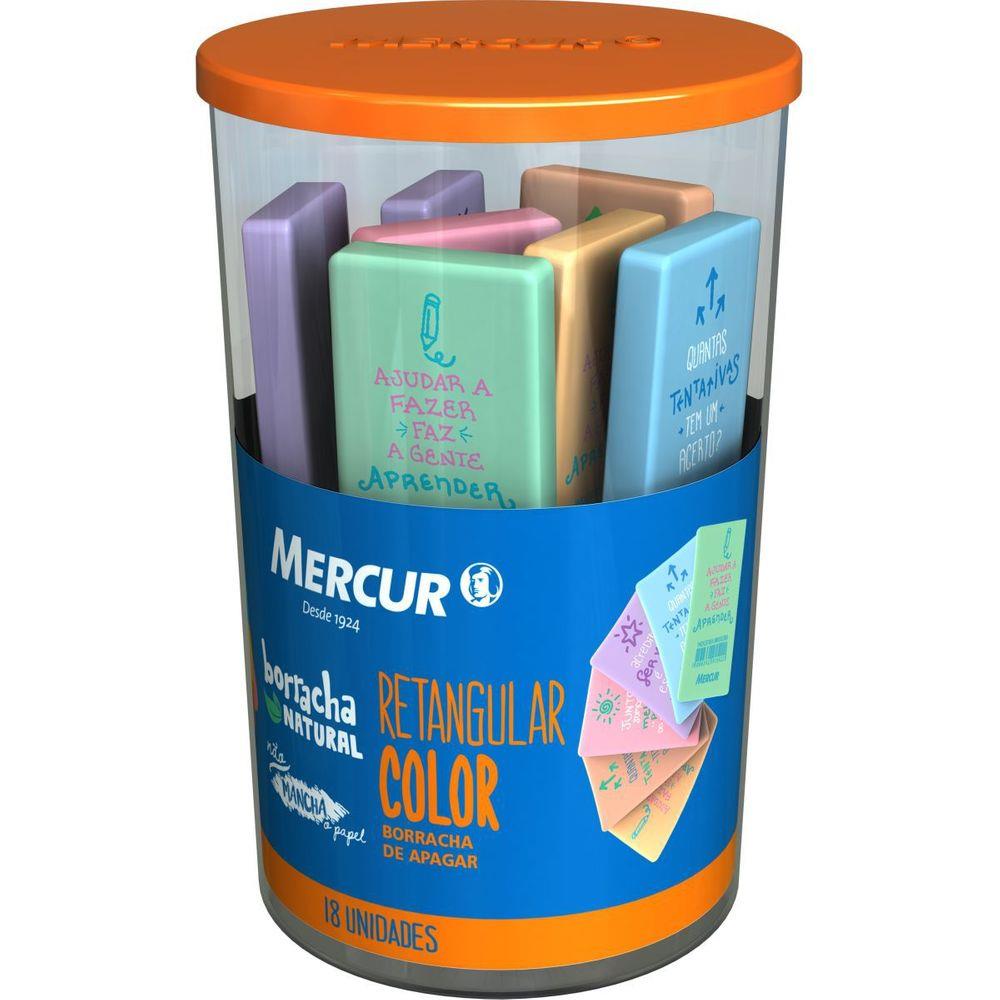 BORRACHA MERCUR NATURAL RETANGULAR COLOR 