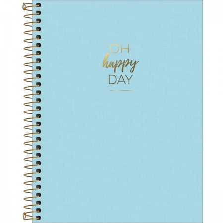CADERNO TILIBRA 1.1 80FLS COLEGIAL HAPPY AZUL 307017