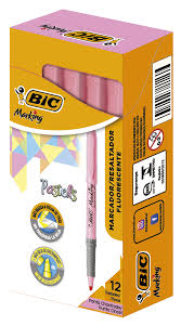 MARCA TEXTO BIC BRITE PASTEL ROSA 970916