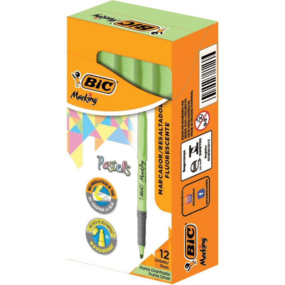 MARCA TEXTO BIC BRITE PASTEL VERDE 970928