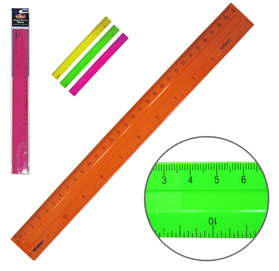 REGUA GOLLER NEON 30CM G-1138