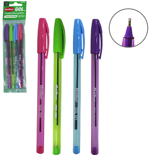 CANETA GOLLER 1.0 GOL101 C/4 G-1188